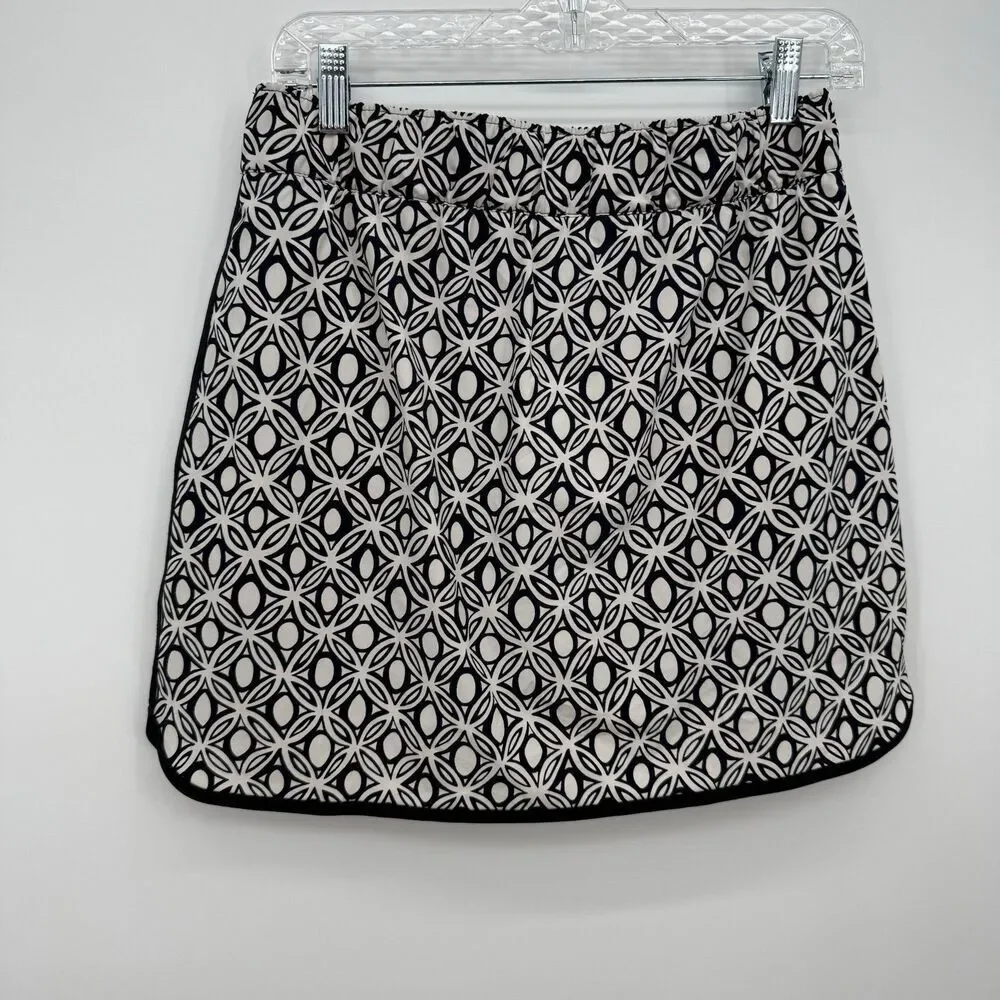 Talbots Navy Blue Pattern Petite Mini Athletic Skort Size Small Petite Skirt